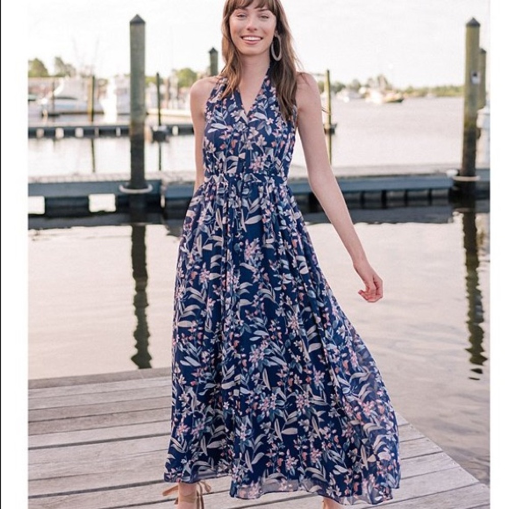 NEW Gal Meets Glam halter dress, Sz 2P